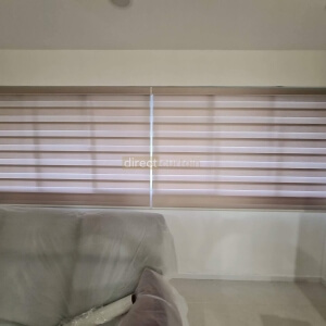 Korean Zebra Blind – Premium Dim-out Glitter Ash Brown