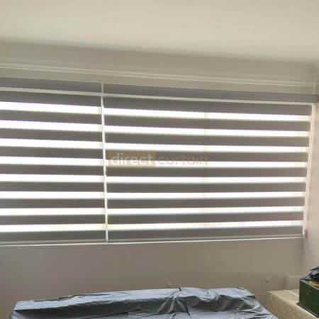 Korean Zebra Combi Blind – Blackout Oxford Grey