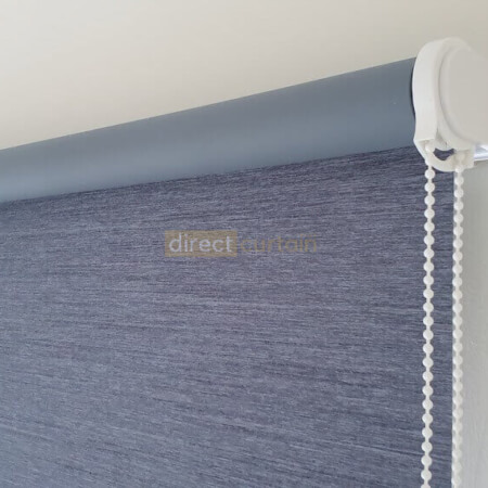 Blackout Roller Blind Denim Blue Grey close-up