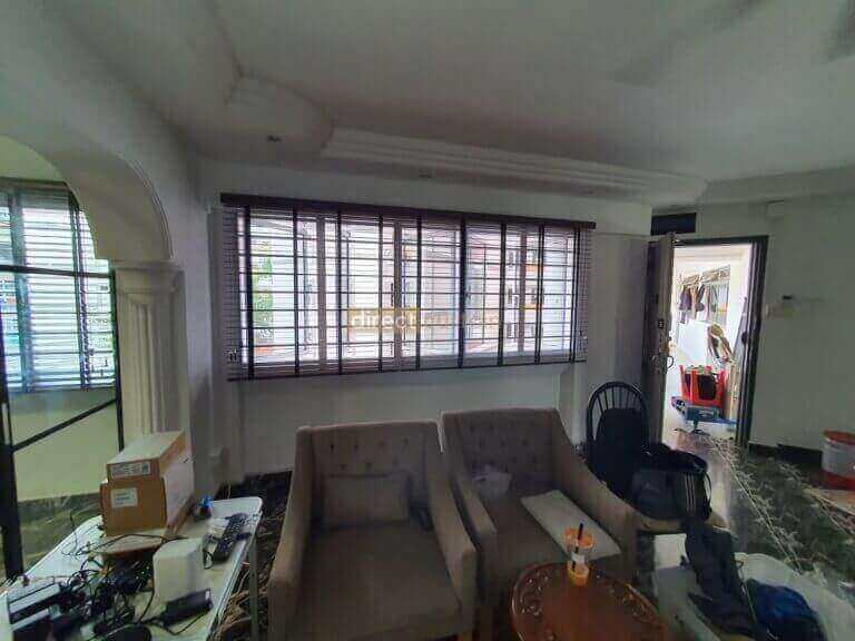 Venetian Blind - Dark Wood Brown - 1005 in living room