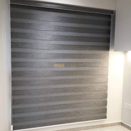 Korean Combi Blind – Glitter Black Grey in Dining Room