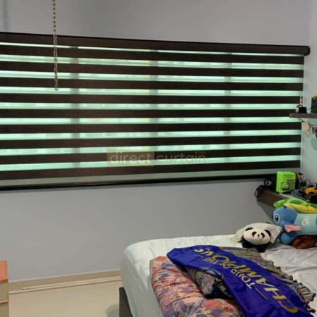 Korean Combi Blind – Blackout Oxford Black Brown