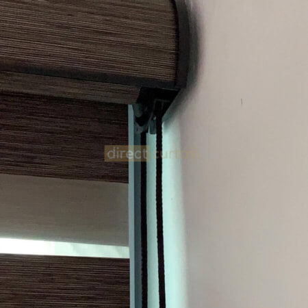 Korean Combi Blind – Blackout Oxford Black Brown Wood Look