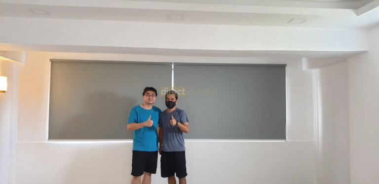 roller blinds in living room -jurong west singapore