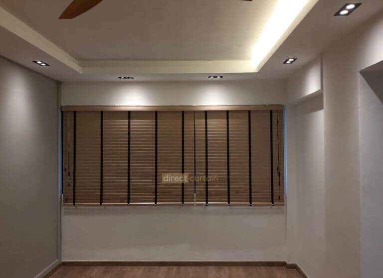 Fauxwood (PS) Venetian Blind - 50mm - 1030 in Living Room