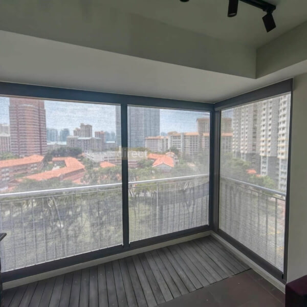 DBSS Balcony with Zip Track Blinds
