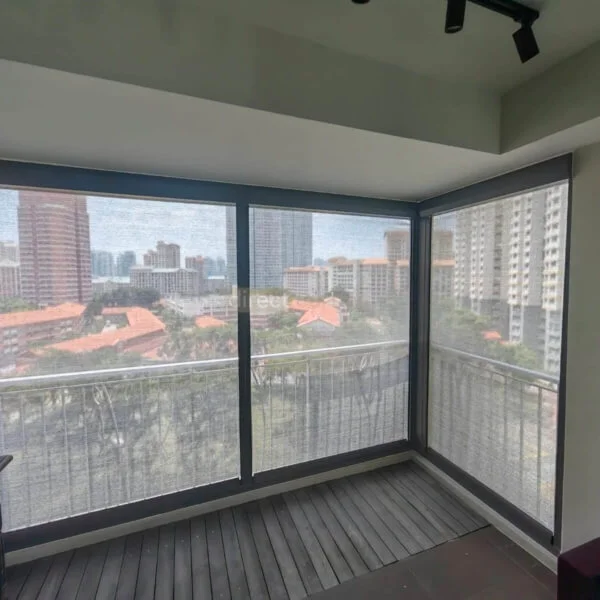 DBSS Balcony with Zip Track Blinds