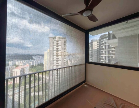 Zip Track Blinds installed at The Trilinq Condo Singapore