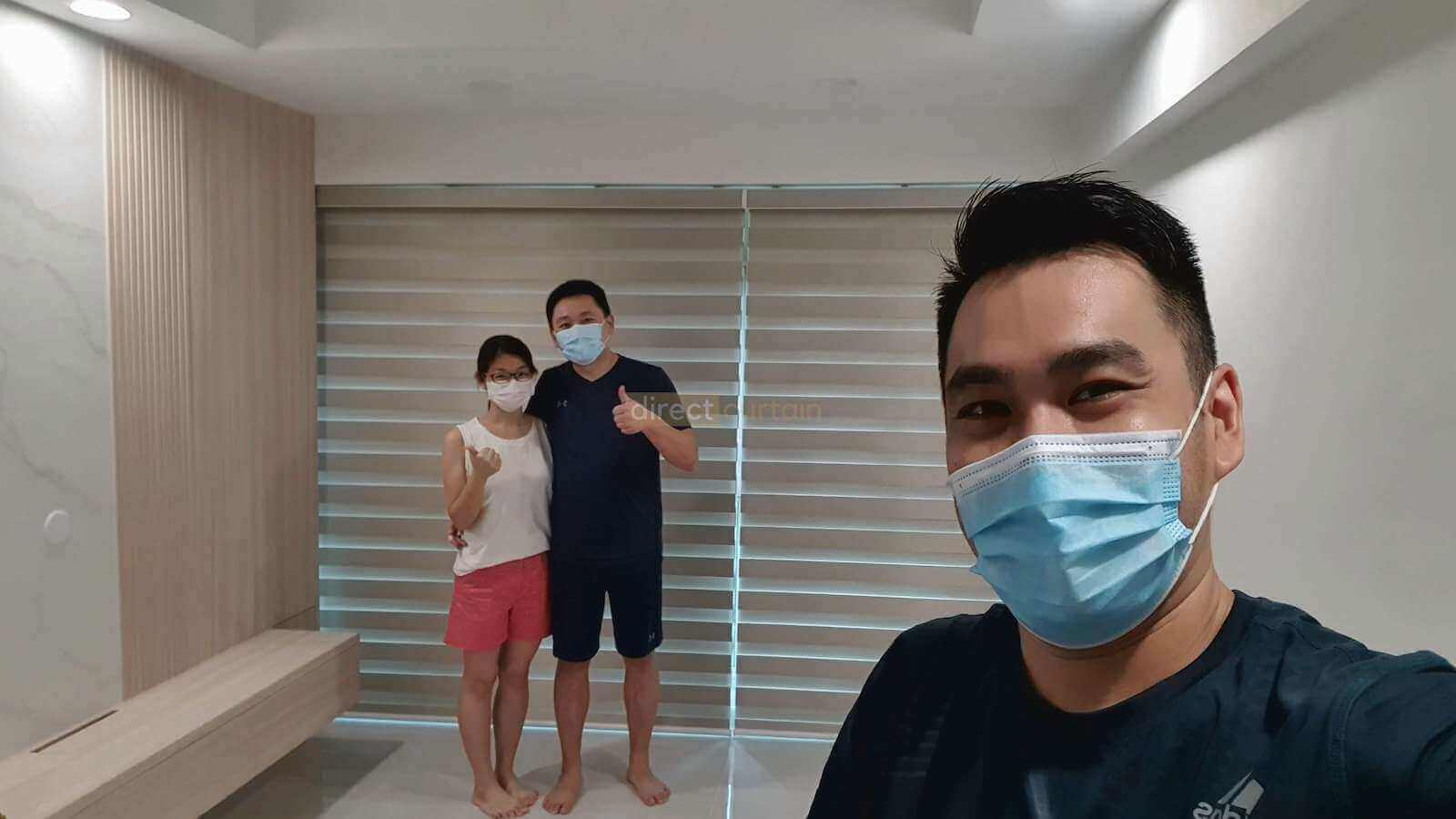 black-out combi blinds with happy customers