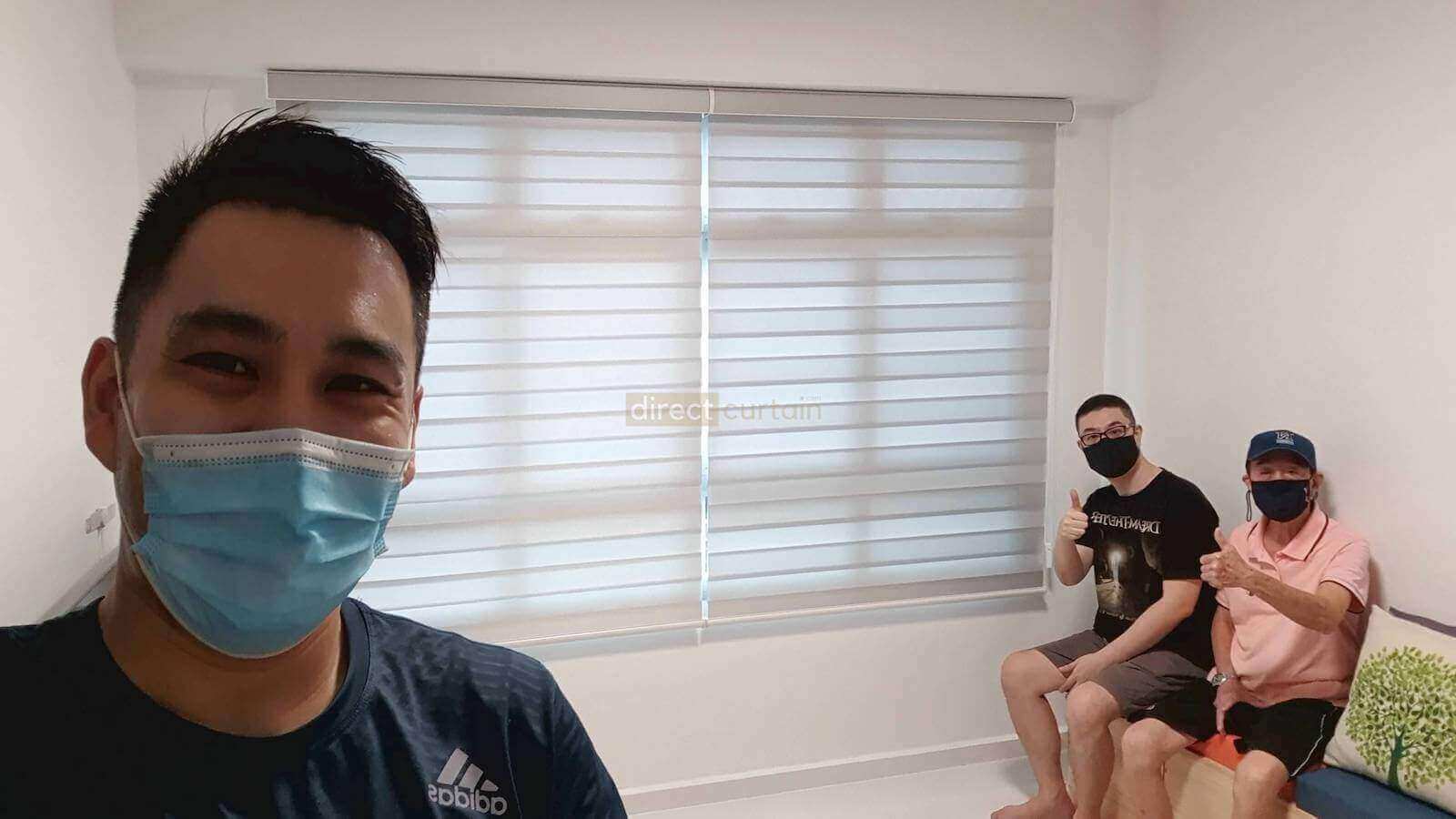 dim-out combi blinds with happy customers