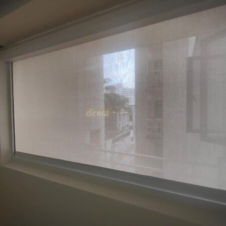 Zip Track Blinds installed at HDB Sri Geylang Serai Singapore - White Frame - Alabaster Fabric-watermark