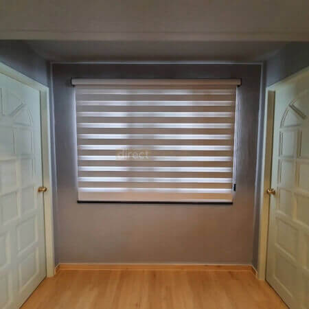 Korean Zebra Combi Blind – Blackout White